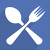 Fork and spoon - breakfast and lunch menu button